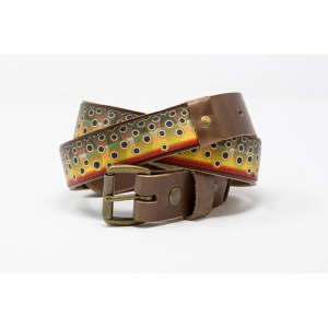 Whiskey Leatherworks Fish and Upland Print Belts - Cutthroat Trout - 32