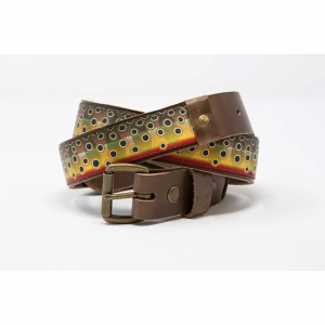 Whiskey Leatherworks Fish and Upland Print Belts - Cutthroat Trout - 38