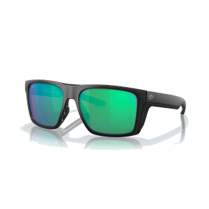 Costa Lido Sunglasses - Polarized - Matte Black with Green Mirror 580G