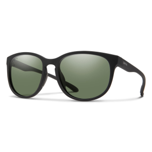 Smith Lake Shasta Sunglasses - Polarized Chromapop - Matte Black with Grey Green