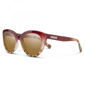 Suncloud Cityscape Sunglasses - Polarized - Raspberry Tortoise Fade with Brown