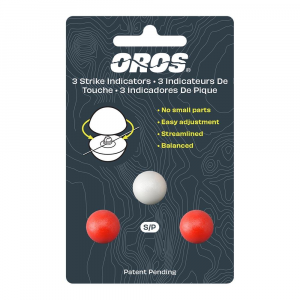 Oros Strike Indicators - Red & White - 3 Pack - Red and White - L