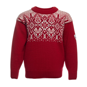 Dale of Norway Winterland Sweater - Kids' - Raspberry and Off White - 12