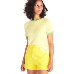 Marmot Switchback Short Sleeve Shirt - Women's - Light Yellow and Kiwi - S