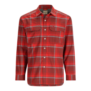 Simms ColdWeather Long Sleeve Shirt - Men's - Cutty Red Asym Ombre Plaid - M