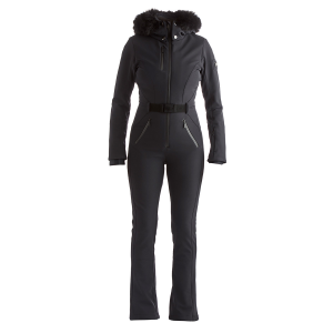 NILS Grindelwald Ski Suit with Faux Fur - Women's - Black and Black - 14
