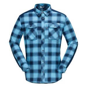 Norrona Svalbard Flannel Shirt - Men's - Heritage Blue and Indigo Night - S