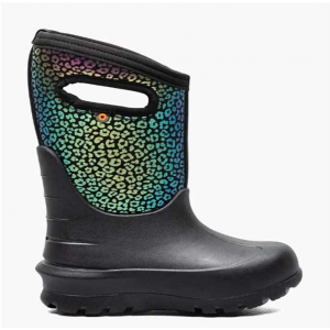 Bogs Neo-Classic Rainbow Leopard Boot - Kids' - Black Multi - 10