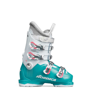 Nordica SpeedMachine Jr 4 Boot - Kids' - Light Blue and White and Pink - 26.5