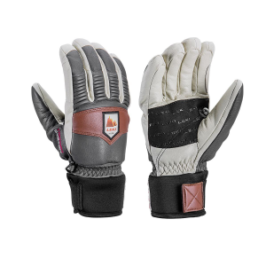 Leki Patrol 3D Glove - Graphite Off White and Maroon - 8