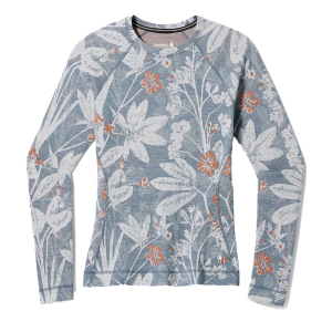 Smartwool Classic Thermal Merino Base Layer Crew Top - Women's - Winter Sky Floral - S