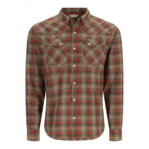 Simms Brackett Long Sleeve Shirt - Men's - Clay and Bay Leaf Window Plaid - XL