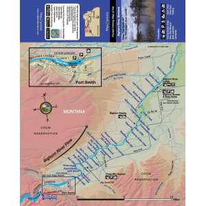 Map the Xperience - Bighorn River Fishing & Fly Fishing Map - One Color - One Size