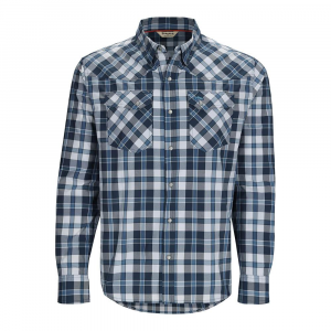 Simms Brackett Long Sleeve Shirt - Men's - Backcountry Blue Plaid - 2XL