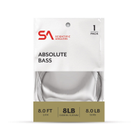 Scientific Anglers Absolute Bass Leader 8' - 1 Pack - Clear - 20lb