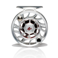 Hatch Iconic Fly Reel - 4 Plus - Clear Red - Large Arbor