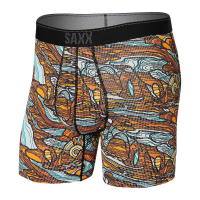 Saxx Quest Boxer with Fly - Carved Landscape Multi - M