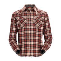 Simms Santee Flannel - Men's - Mahogany and Tan Camp Plaid - 2XL