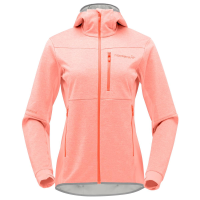Norrona Falketind Warm 2 Octa Hood - Women's - Orange Alert and Peach Amber - L