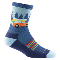 Darn Tough Van Wild Micro Crew Sock - Kids' - Denim - L