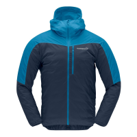 Norrona Falketind Aero 60 Hooded Jacket - Men's - Hawaiian Surf and Indigo Night - XL