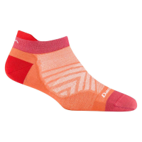 Darn Tough No Show Tab Ultra-Lightweight Running Sock - Women's - Coral - S