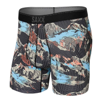 Saxx Quest Boxer with Fly - Asher Geo Navy - L
