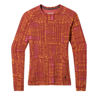 Smartwool Classic Thermal Merino Base Layer Crew Top - Women's - Pecan Brown Digi Plaid - L