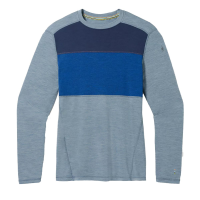 Smartwool Classic Thermal Merino Base Layer Colorblock Crew - Men's - Pewter Blue Heather - 2XL