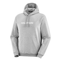 Salomon Logo Performance Hoodie - Men's - Heather Grey - XL