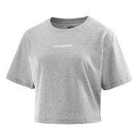 Salomon Logo Twist Short Sleeve T-Shirt - Women's - Heather Grey - S