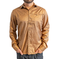 Club Ride Go Long Clip Print Shirt - Men's - Brown Sugar - S