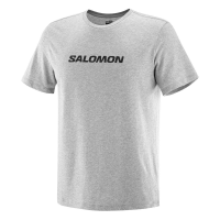 Salomon Logo Performance Short Sleeve Tee - Men's - Heather Grey - XL