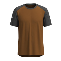 Smartwool Ultralite Mountain Bike Short Sleeve Tee - Men's - Fox Brown and Charcoal - S