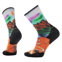 Smartwool Trail Run Targeted Cushion Singletrack Print Crew Sock - Men's - Orange Rust - L