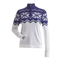 NILS Snowflake Sweater - Women's - White and Navy - S