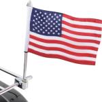 Show Chrome Accessories Clamp Mount Flag Pole With Flag