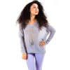 Cecieco Collection Knitted Loose Sweater In Grey; Medium Size M