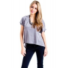 Double Zero Loose Top With Glitter; Medium Silver Size M