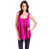 Fate Ruffled Baby Doll Blouse In Magenta; Small Pink Size S