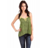 Mustard Seed Multi Strapped Polka Dotted Retro Blouse In Green; Small