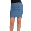 Dazz Exposed Zipper Denim Mini Skirt In Blue; Small Size S