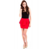 Mustard Seed Layered Skirt In Red; Small Size S