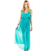 Timing Sheer Dress Pockets In Turquoise; Small Size S