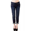 School Of Women Classic Straight Cut Jeans In Dark Denim; 25