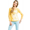 Miss Kelly 1999 Mesh Floral Lace Longsleeve In Yellow; Large Size L