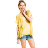 Mj Designer Paris Loose Knit Sleeveless Sweater Mustard; Small/medium