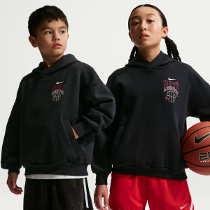 Nike Nike Sportswear Big Kids' Oversized Fleece Basketball Hoodie in Black | IF2447-010 - $44.97 at Nike