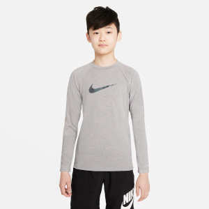 Nike Nike Swim Hydroguard Essential Big Kids' (Boys') Dri-FIT UV Long Sleeve Top in Grey | NESSA826-090 - $31.97 at Nike