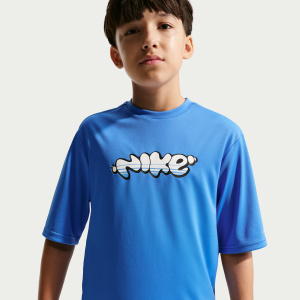 Nike Nike Swim Hydroguard Big Kids' (Boys') Dri-FIT UV Short Sleeve Top in Blue | NESSG831-434 - $21.97 at Nike